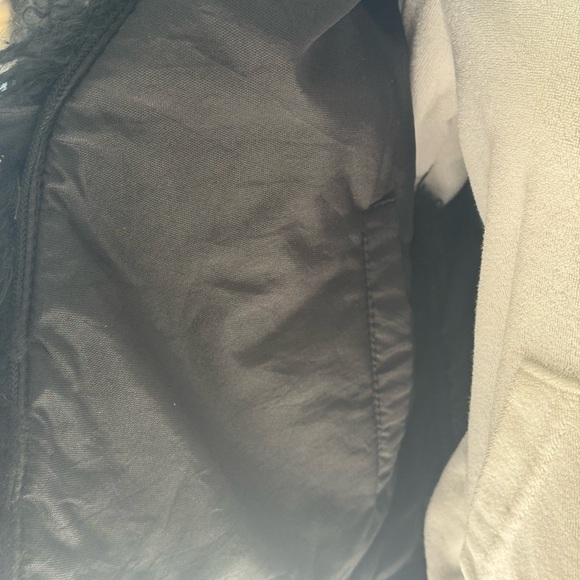 Women's Black vintage Mongolian lamb reversible vest with pockets - Picture 3 of 13